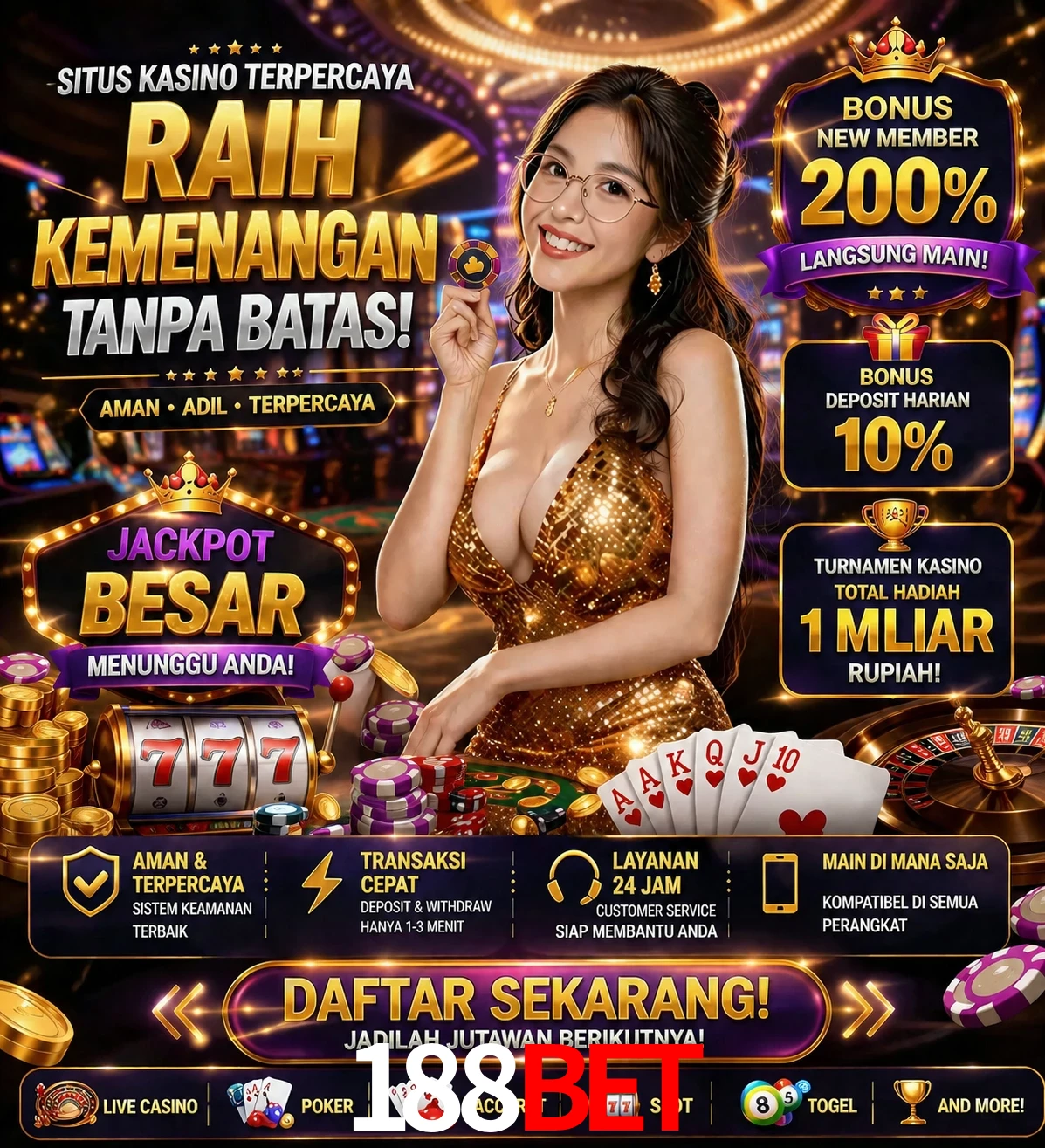 Roleta e blackjack 188bet